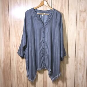 Hester & Orchard V-Neck Long Sleeve Blouse 1X